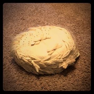 Vintage white retro hat